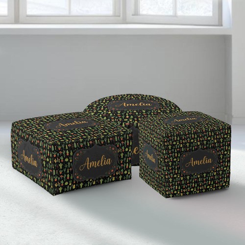 Custom name pouffe footstool - name,